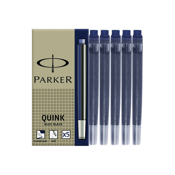 Repuesto Parker Cartucho Quink Azul Negro Permanente 5 Unidades