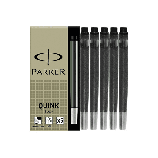 Repuesto Parker Cartucho Quink Negro 5 Unidades