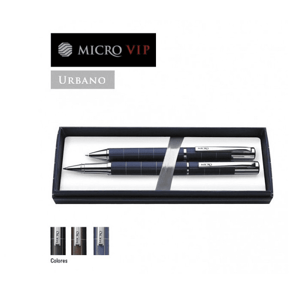 Juego de Bolígrafo y Rollerball Micro Vip Urbano " Solo Venta al por Mayor "