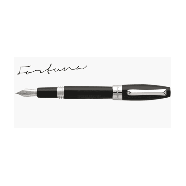 Lapicera de Pluma Montegrappa Fortuna Black Steel