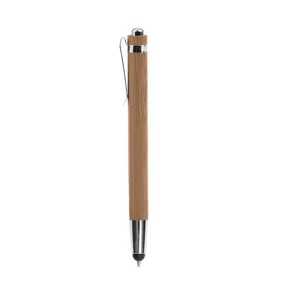 Bolígrafo DE Bambu MOD. 18 con punta touch y detalles metálicos