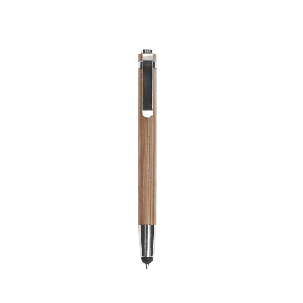 Bolígrafo DE Bambu MOD. 18 con punta touch y detalles metálicos