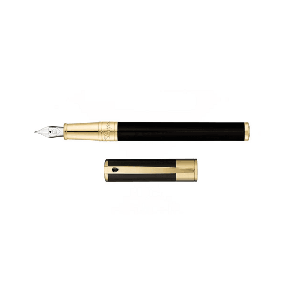 Lapicera de Pluma Dupont D-Initial Black&amp;Gold