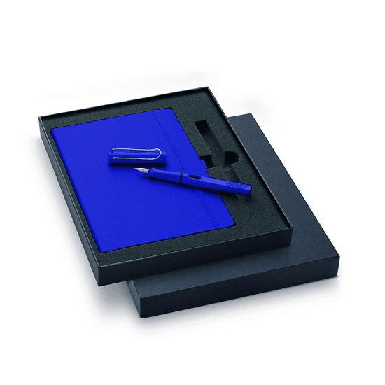 SET LAMY SAFARI DE LAPICERA DE PLUMA MAS ANOTADOR NOTE S A5 AZUL