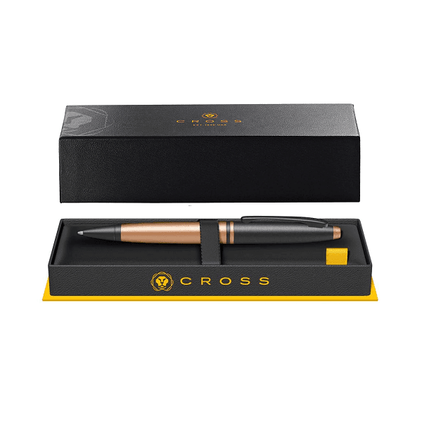 Boligrafo Cross Calais Oro Rosa Con Negro Pulido