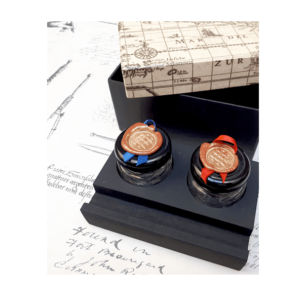 Tintero Doble con Descansa Pluma (No incluye Porta Plumas)