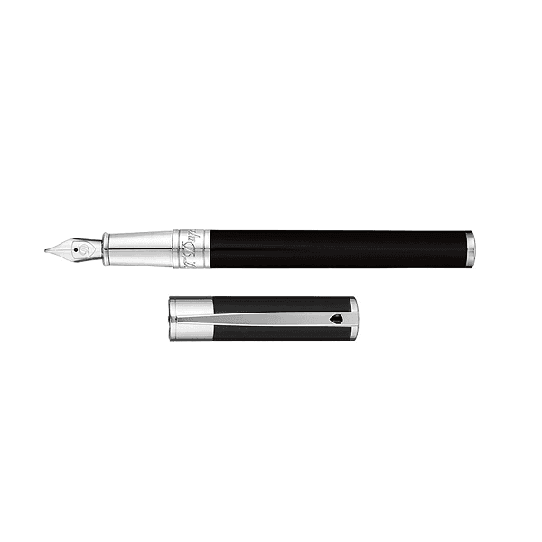 Lapicera de Pluma Dupont D-Initial Black Chrome