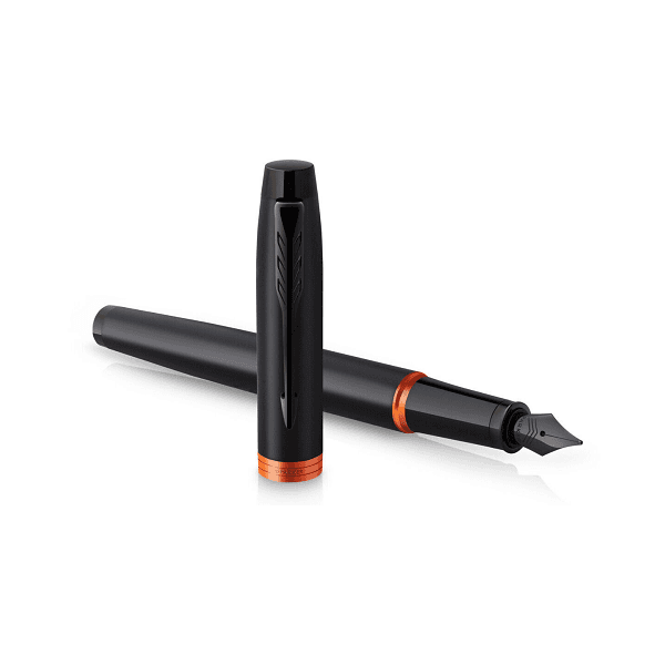 Lapicera de Pluma Parker IM Vibrant Ring Naranja Llama