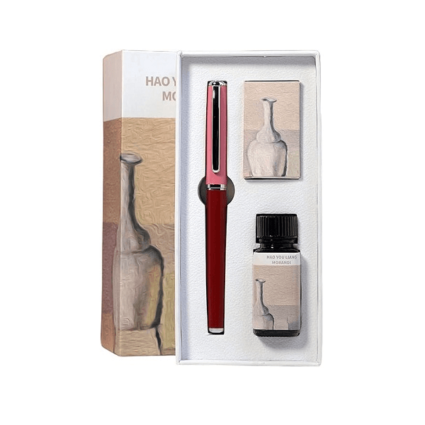 Lapicera de Pluma Morandi Color Bordó/Rosa