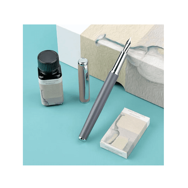 Lapicera de Pluma Morandi color Gris/Beige