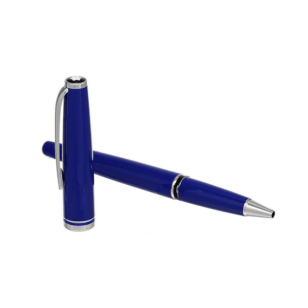 Rollerball Monte Cruise Azul, sin estuche , en funda de pana.