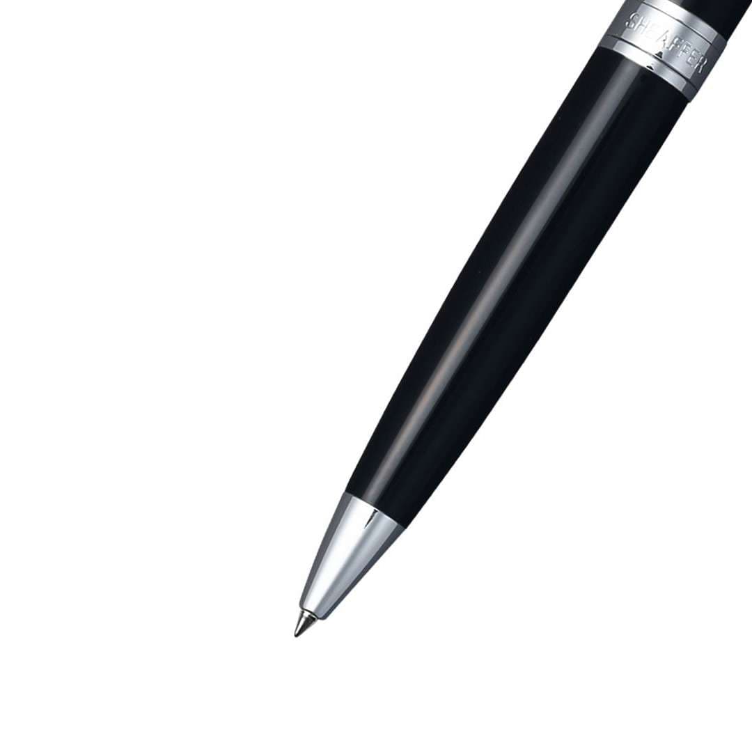 Bolígrafo Sheaffer 300 Negro Brillante mas Estuche de Cuero