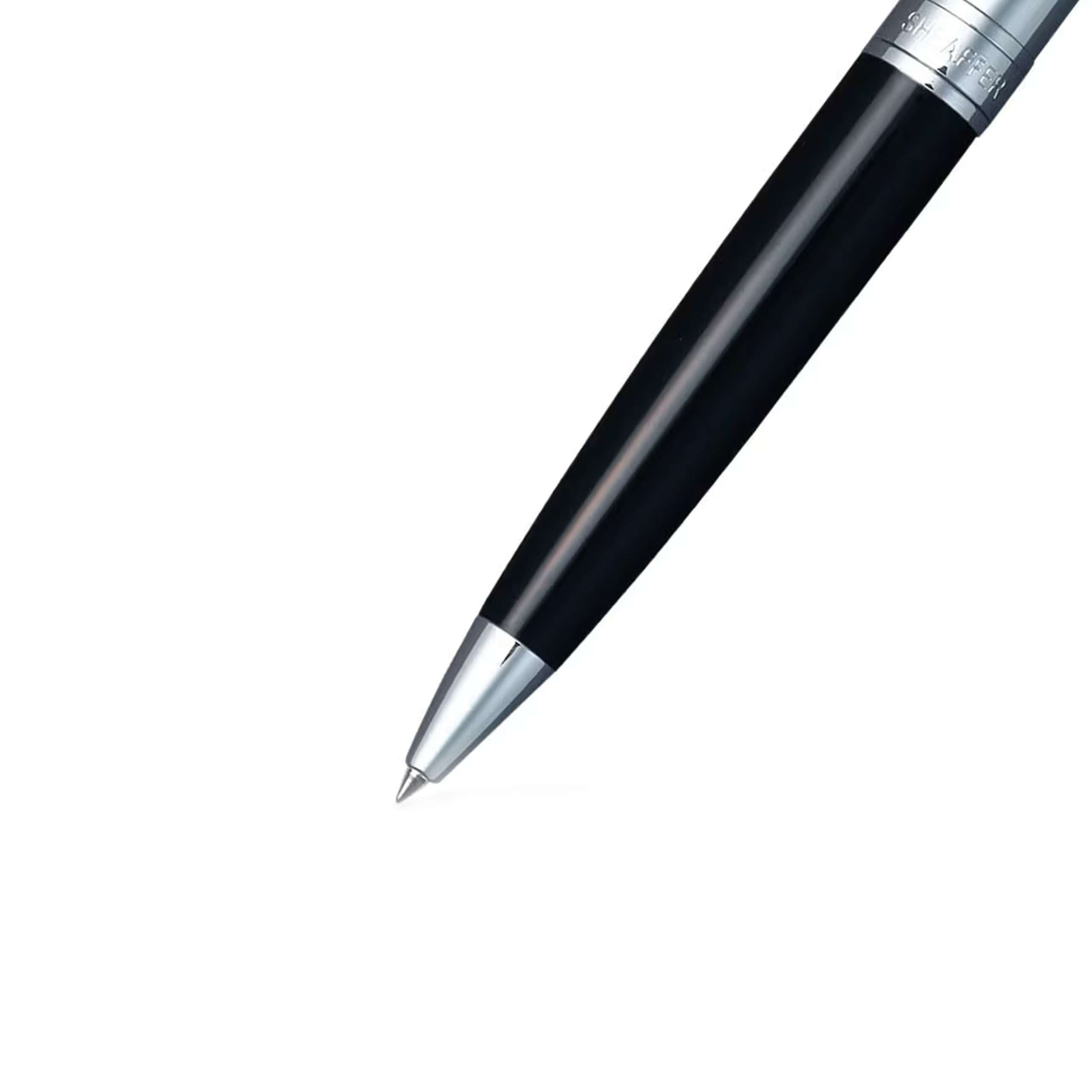 Bolígrafo Sheaffer 100 Negro y Plateado mas Porta Tarjetas