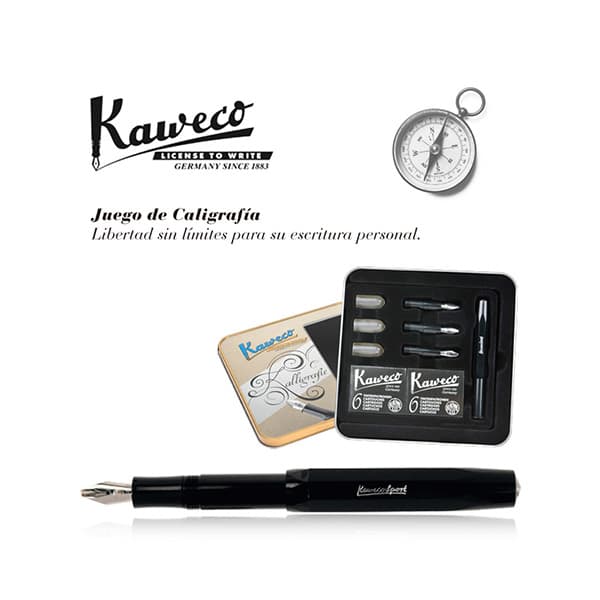 Juego de Caligrafía Kaweco Negro