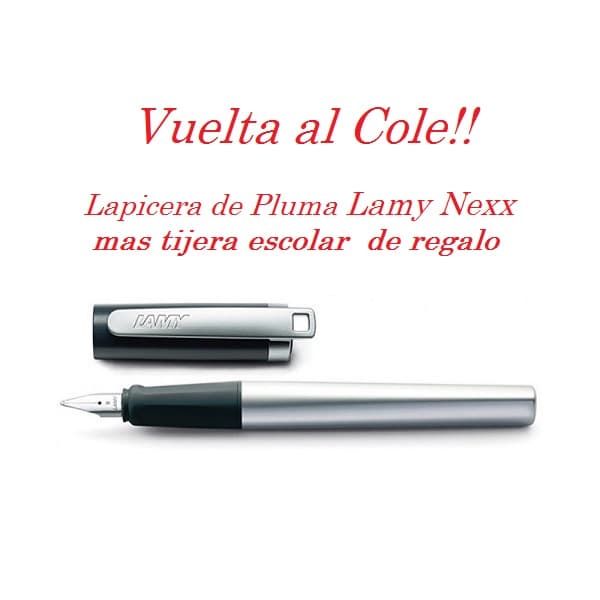 Lapicera de Pluma Lamy Nexx Anthracite mas Tijera Escolar de Regalo