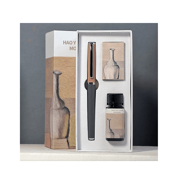 Lapicera de Pluma Morandi color Gris/Beige