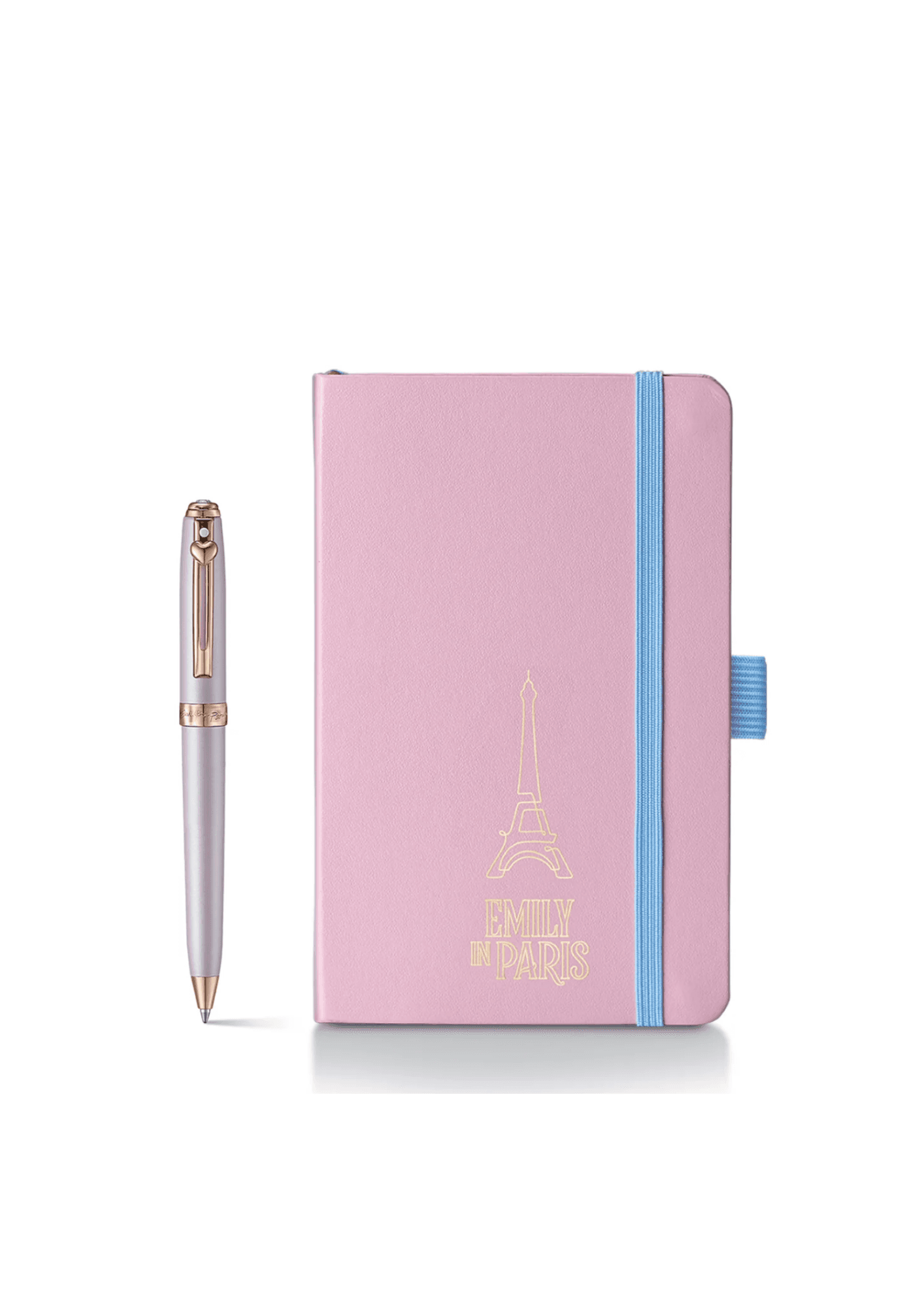 Set Sheaffer Emily In Paris de regalo: Bolígrafo Prelude Mini 9810 rosa pastel con cristal Swarovski y Cuaderno pequeño de tapa dura